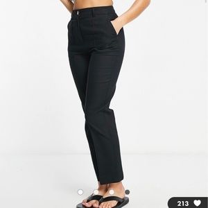ASOS black hourglass cotton cigarette pants